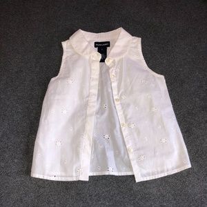 Ralph Lauren Girls White Eyelet Collar Shirt Top 5